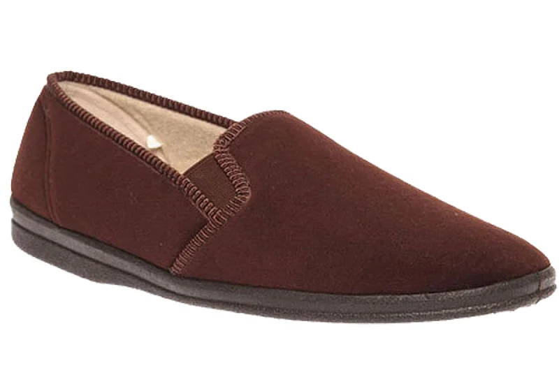 Men's plush slippers with a faux fur lining Grosby Percy Mens Comfortable Indoor Slippers