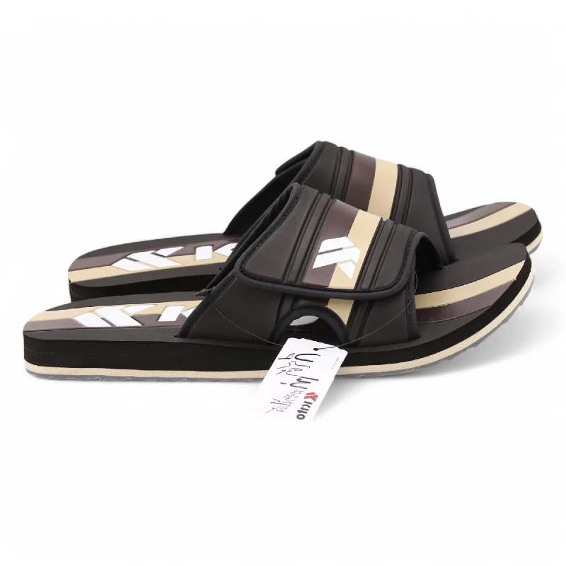 Men's slippers with a logo patch on the side M0619 men slipper