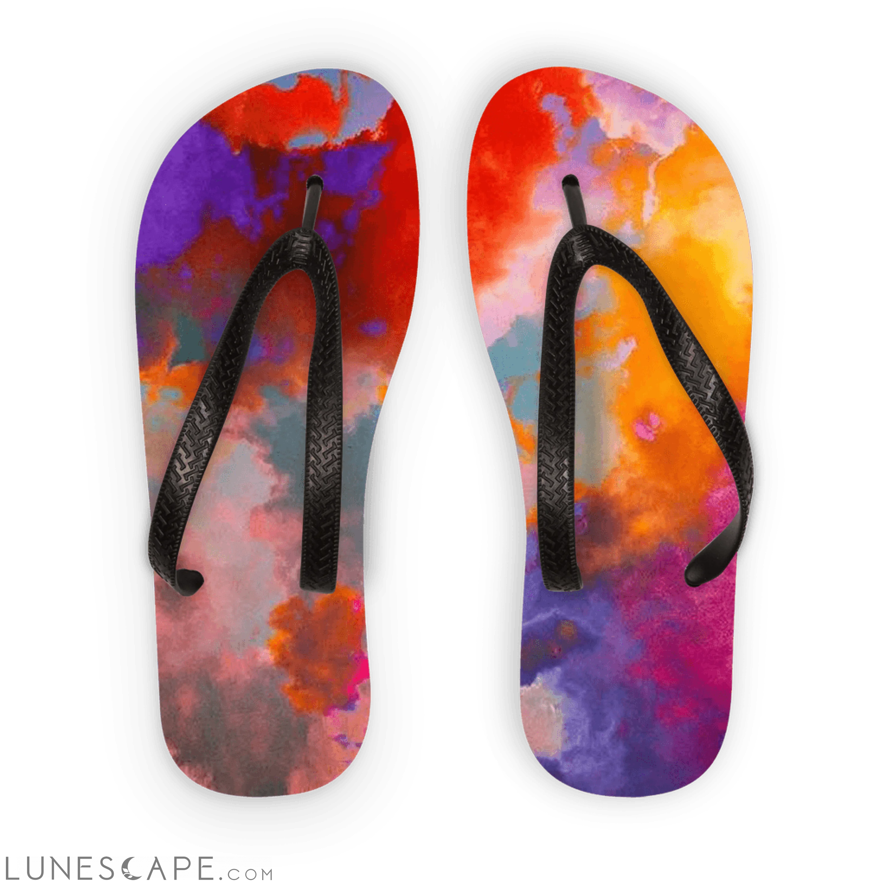 Men's sandals with a removable insole for cleaning Watercolor Adult Flip Flops
