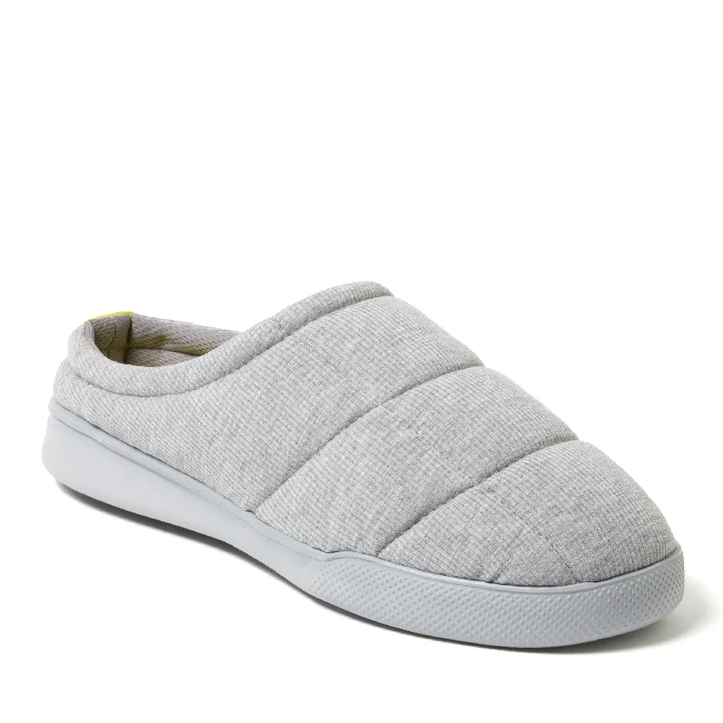 Men's slippers with a Velcro closure for easy on and off Dearfoams Men's Brayden All Day Lounge Clog Slipper