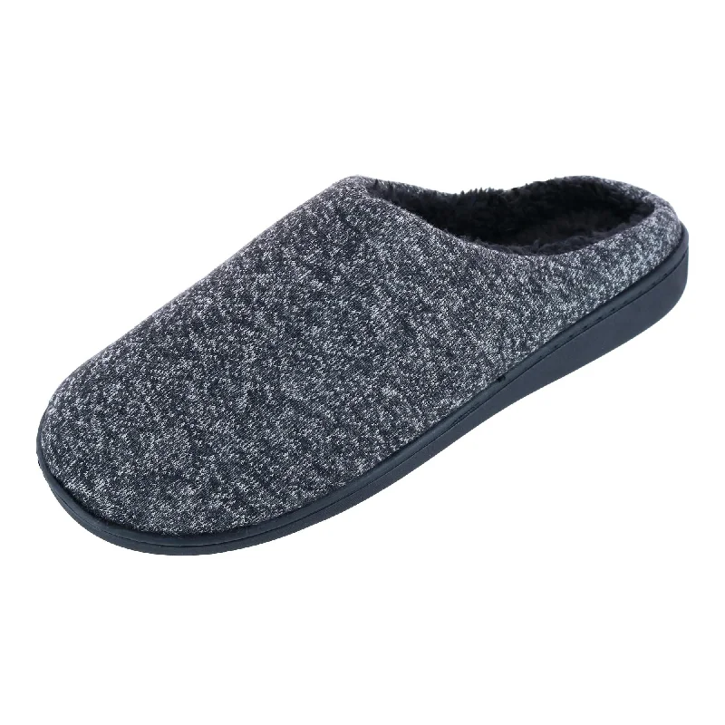 Men's slippers with a memory foam insole Men's Heathered Knit Hoodback Slipper