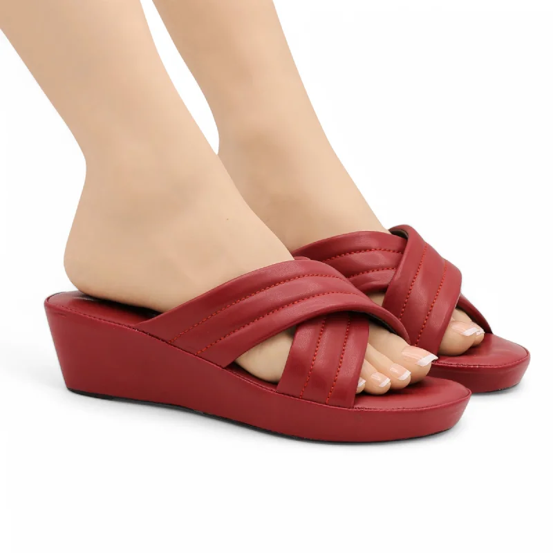 Men's slippers with a breathable fabric upper M0613 wedge slipper