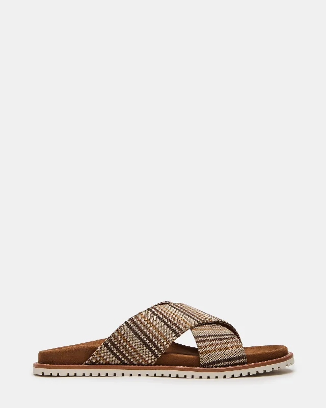 Men's sandals with a flexible sole for easy movement CALOY BEIGE MULTI