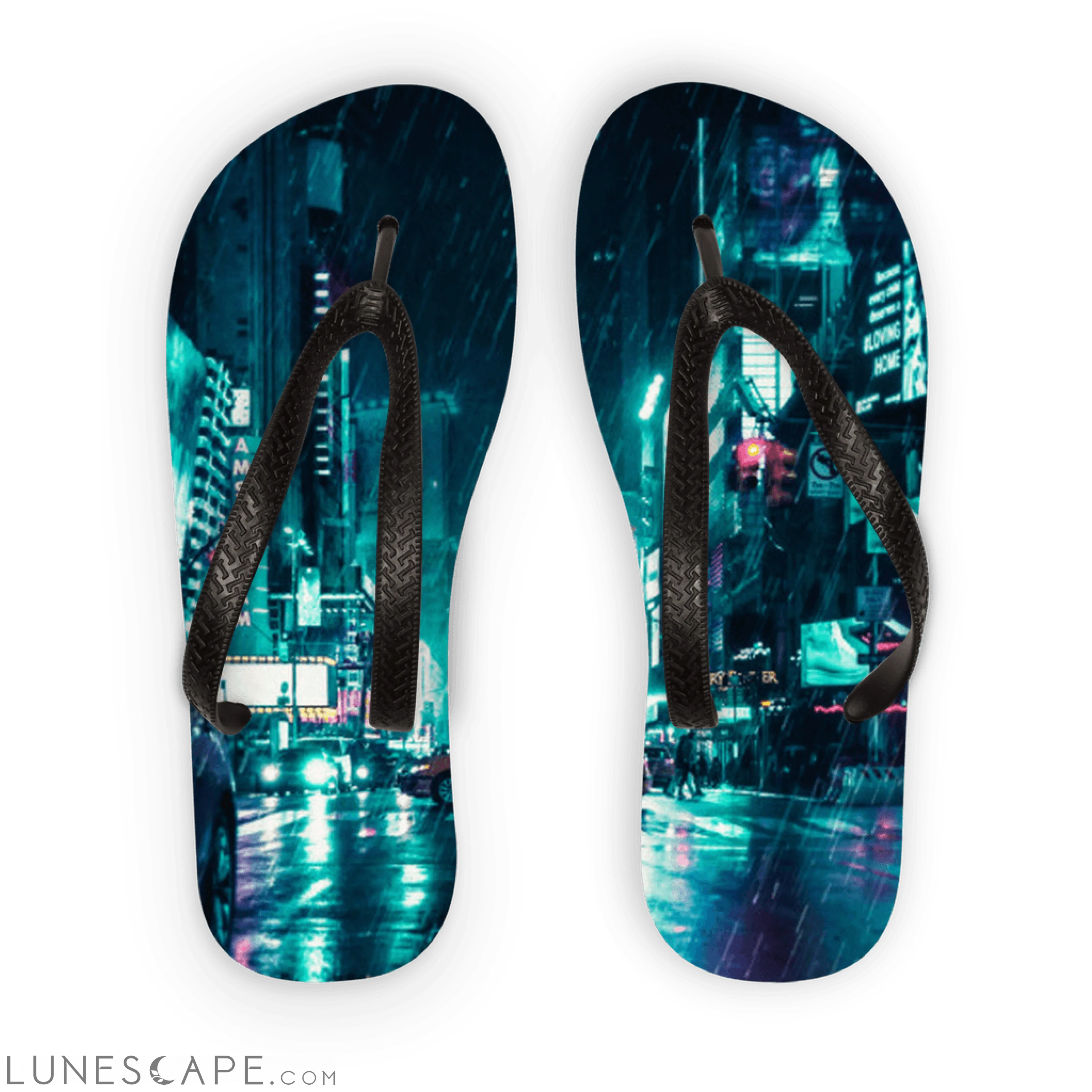 Men's sandals with a durable outer sole Another Rainy Night Adult Flip Flops