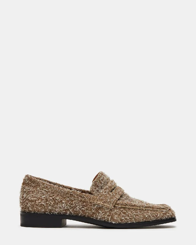 Women's Fur - Lined Loafers in Tan for a Cozy Winter Option PARLOUR GREY SUEDE