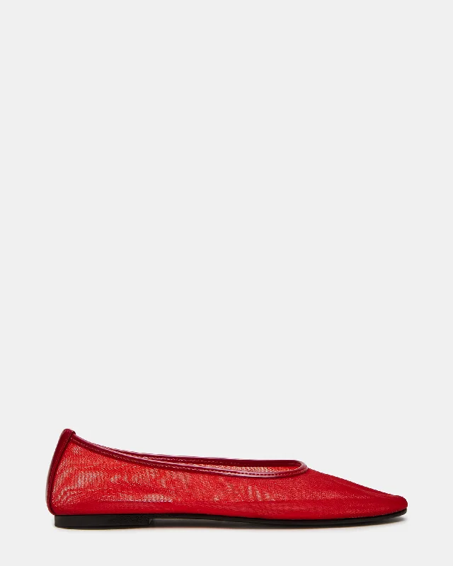 Women's Cashmere - Lined Loafers in Burgundy for Warmth in Winter MEADOW RED