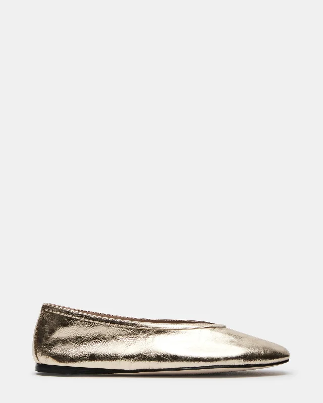 Women's Metallic Foil - Finish Loafers in Gold for a Glamorous Night Out LENI GOLD LEATHER Women's Metallic Foil - Finish Loafers in Gold for a Glamorous Night Out LENI GOLD LEATHER