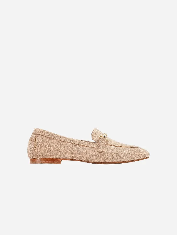 Women's Premium Leather Tassel Loafers in Dark Brown for a Classic Office Look Olly Vegan Suede Horsebit Loafers | Dark Beige