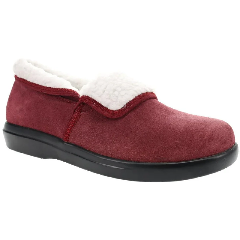 Women's Slippers with a Built - in Heel in Black for a Slightly Elevated Look Propet Womens Colble Suede Slip On Moccasin Slippers
