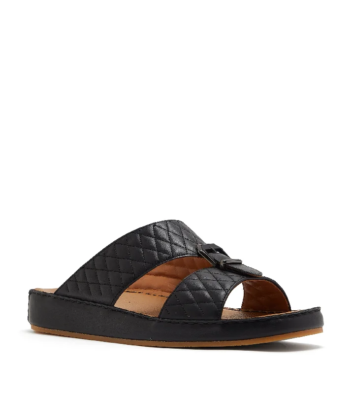 Men's sandals with a wide strap for support2015-108 BLACK