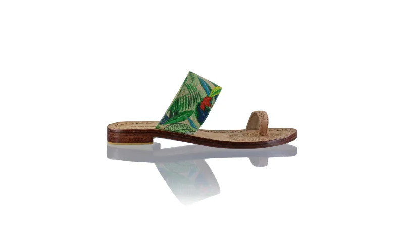 Men's sandals with a rubber sole for tractionArini 20mm Flat - Nude & Multicolor Forest Men's sandals with a rubber sole for tractionArini 20mm Flat - Nude & Multicolor Forest