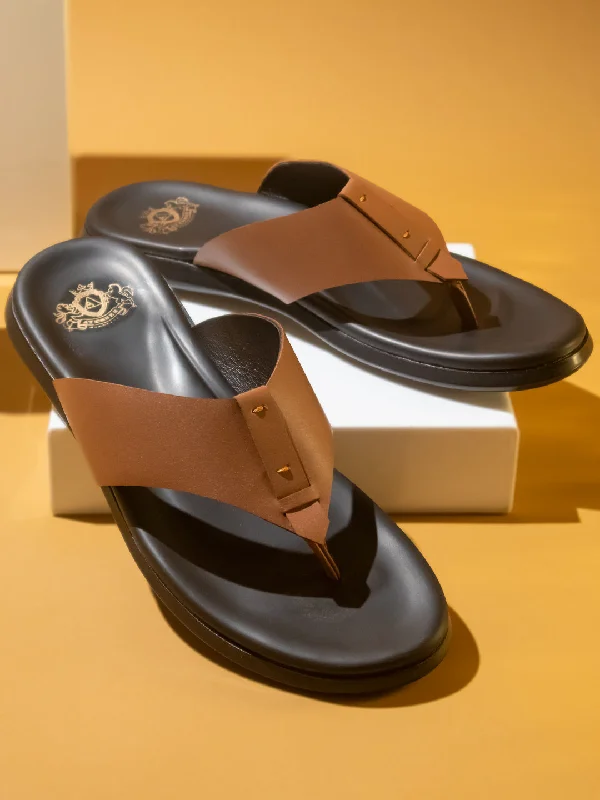 Waterproof men's sandals for water activitiesWaterproof men's sandals for water activitiesAtesber Solid Formal Sandals-Tan For Men