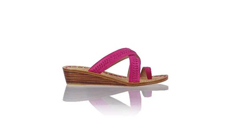 Men's sandals with a buckle closureBatu 35mm Wedges - Fuschia