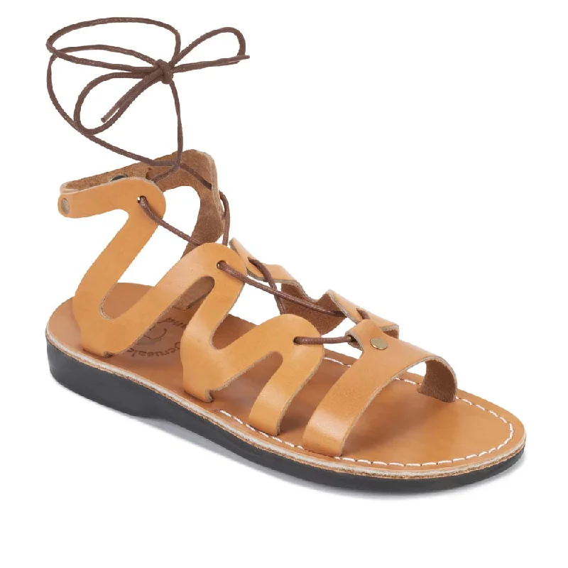 Flip - flop style men's sandals for beach wearFlip - flop style men's sandals for beach wearEmma - Leather Lace Up Sandal | Tan