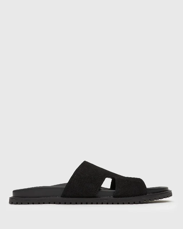 Men's sandals with a contrast stitching detailGRIFFIN Leather Casual Slides
