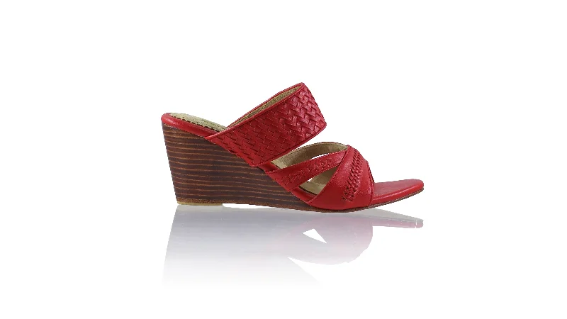 Waterproof men's sandals for water activitiesHappy Without Strap 80mm Wedges  - Red