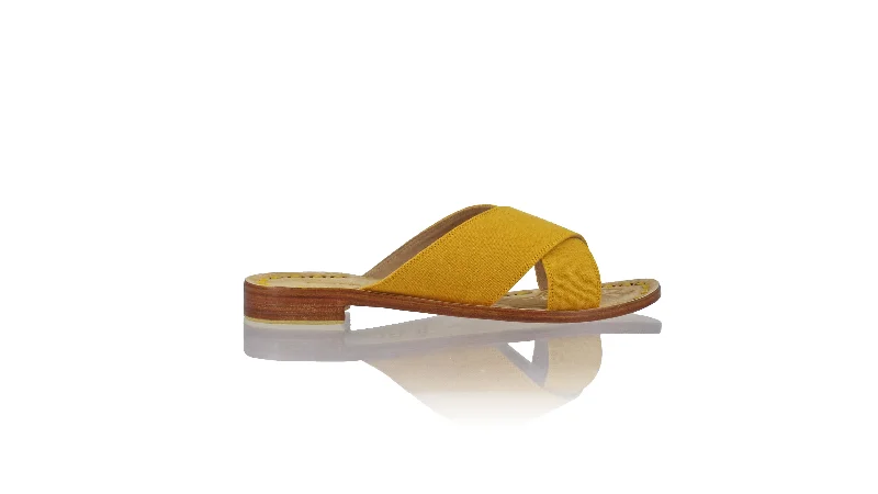 Men's sandals with a decorative buckle or charmInes No Strap 20mm Flat - Mustard Linen
