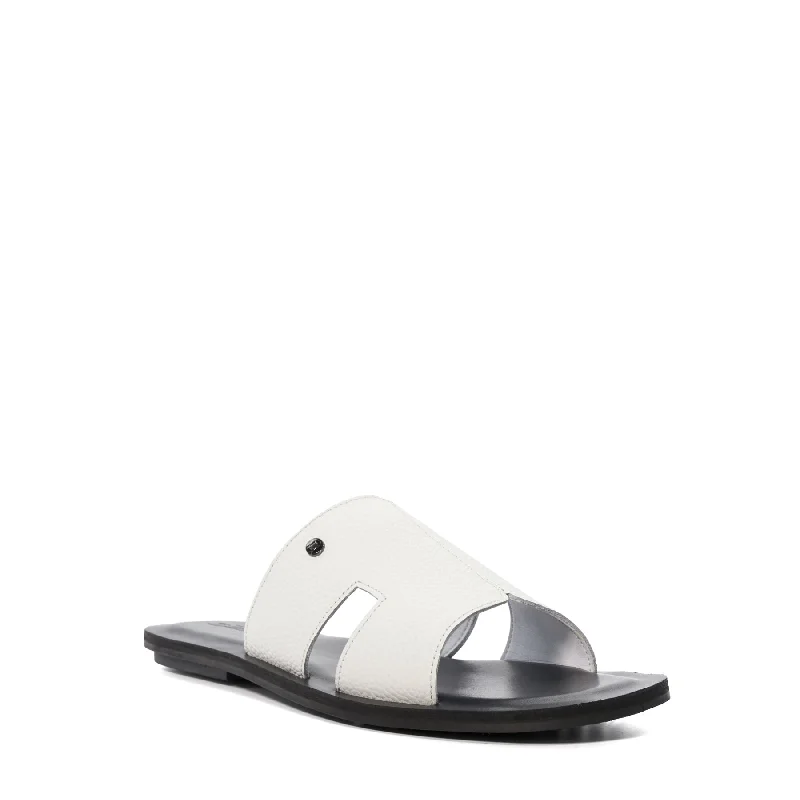 Men's sandals with a buckle closureINITIALS - WHITE