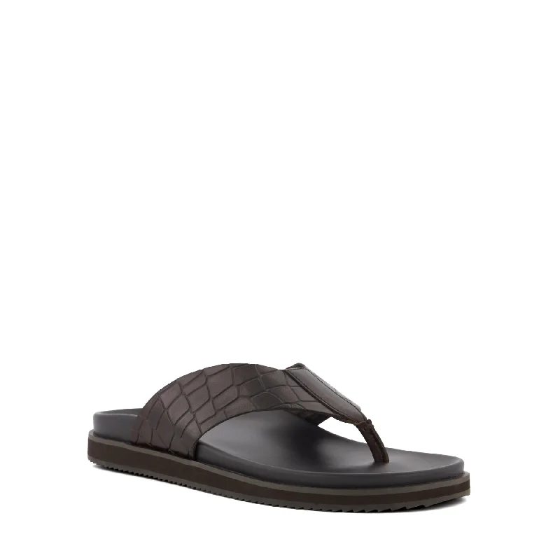 Men's sandals with a flexible sole for easy movementIRCO - DARK BROWN