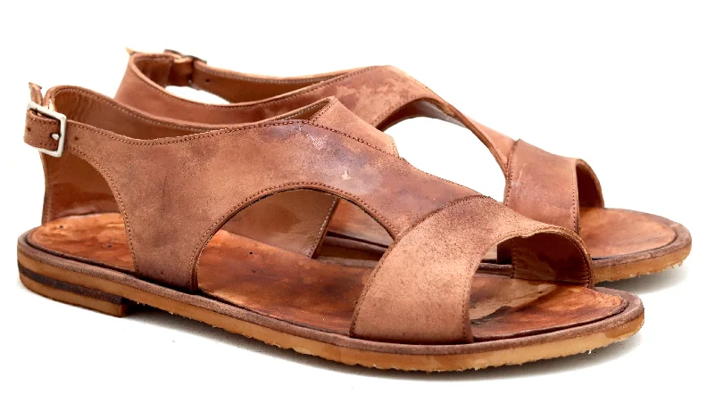 Men's sandals with a removable insole for cleaningJointed mandal  | clay overdye | culatta