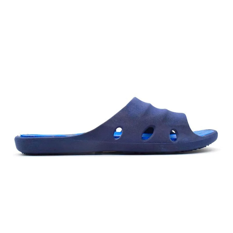 Men's leather sandals with an adjustable strapKelvin - Blue