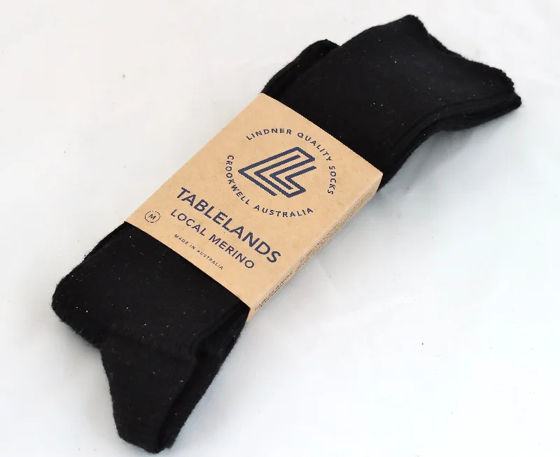 Men's sandals with a leather lining for comfortWool socks | Narrawa ribbed | black| thick