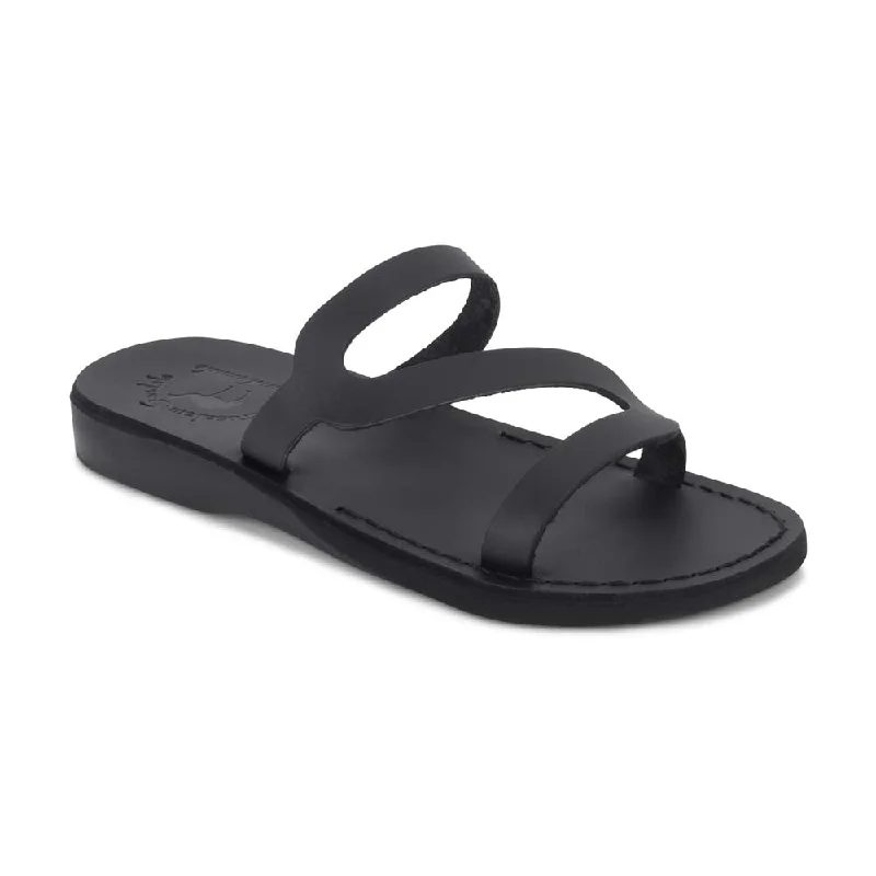 Men's leather sandals with an adjustable strapMen's leather sandals with an adjustable strapNatalie - Leather Slide On Sandal | Black