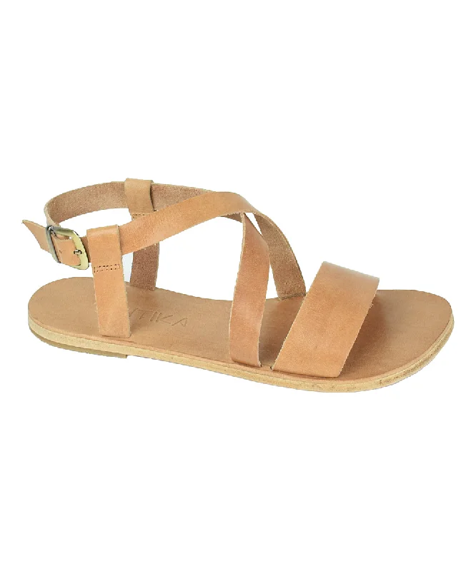 Men's sandals with a perforated leather upper for ventilationMen's sandals with a perforated leather upper for ventilationPico Blvd - Soft Leather Buckle Sandal | Tan