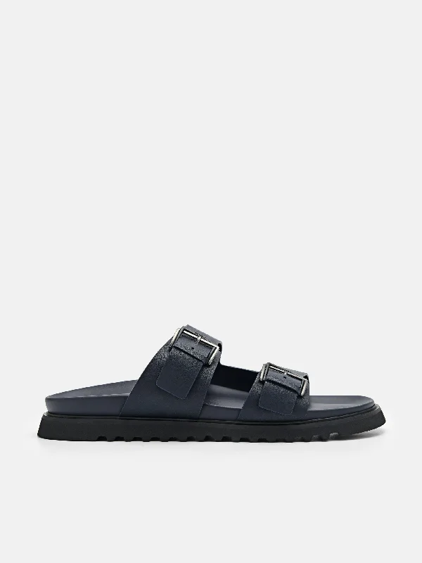 Men's sandals with a perforated leather upper for ventilationMen's sandals with a perforated leather upper for ventilationArche Slide Sandals