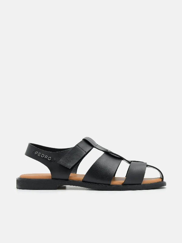 Men's sandals with a contrast stitching detailMen's sandals with a contrast stitching detailRoman Backstrap Sandals