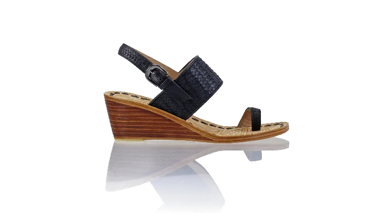 Men's sandals with a rubber sole for tractionPrana 50mm Wedges - Black