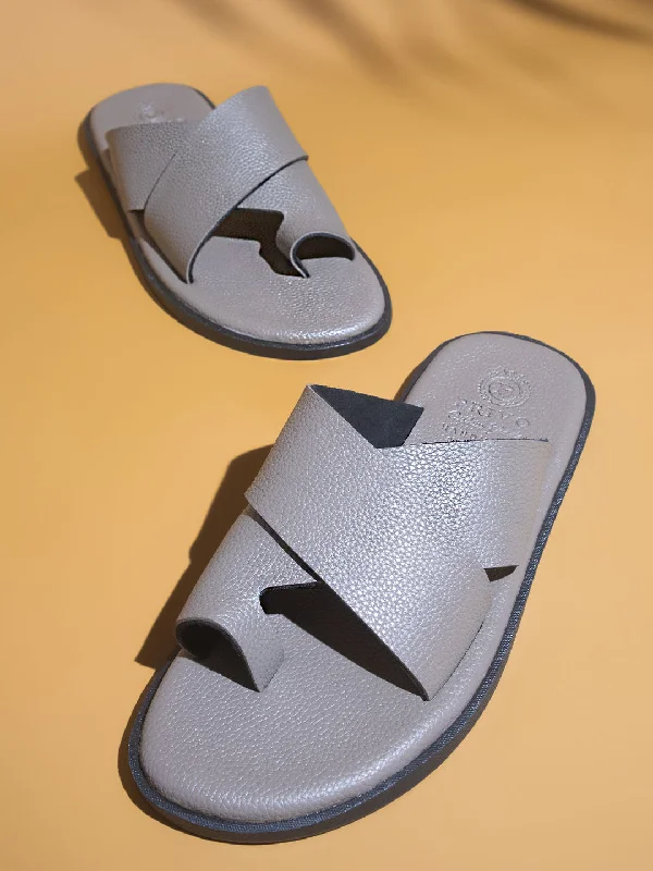 Men's sandals in a neutral color like black or brownMen's sandals in a neutral color like black or brownPrivo Beige One Toe Casual Sandal For Men