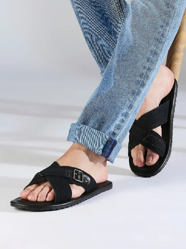 Flip - flop style men's sandals for beach wearFlip - flop style men's sandals for beach wearPrivo Denim Black Casual Sandal With Buckle For Men Flip - flop style men's sandals for beach wearFlip - flop style men's sandals for beach wearPrivo Denim Black Casual Sandal With Buckle For Men