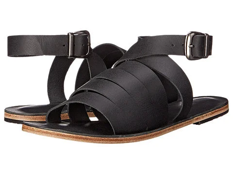 Men's sandals with a rubber sole for tractionMen's sandals with a rubber sole for tractionSanta Monica Blvd - Cross Anklet Buckle Sandals | Black