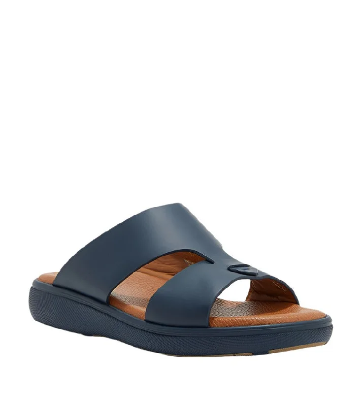 Men's sandals with a toe post designSTHT-242-NAVY Blue