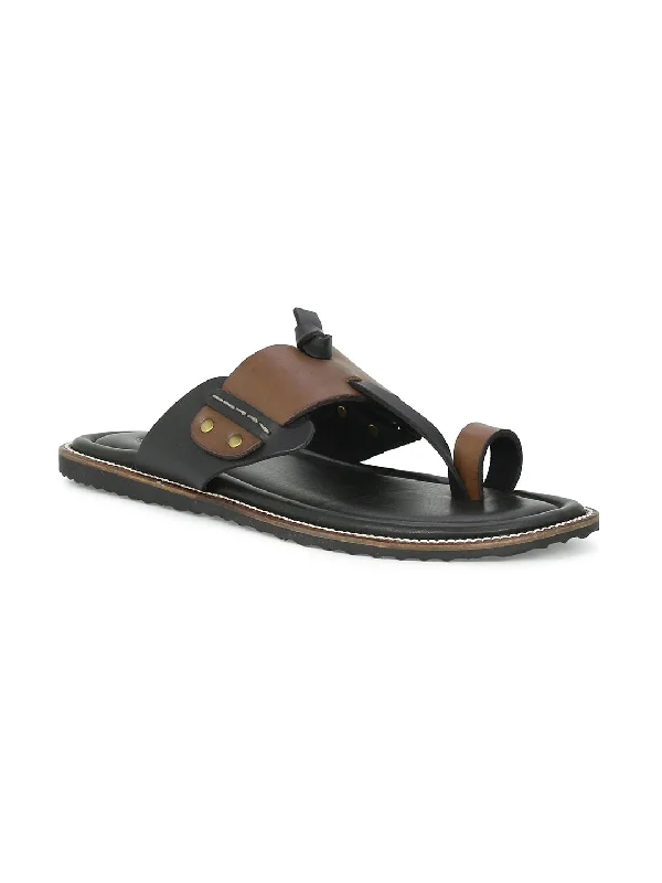 Flip - flop style men's sandals for beach wearStrapi Casual Slipper-Brown/Black