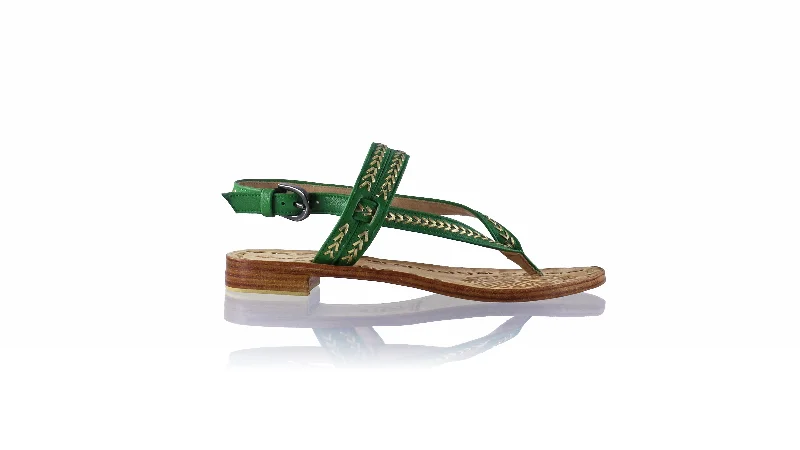 Waterproof men's sandals for water activitiesTimika 20mm Flat - Dark Green & Gold