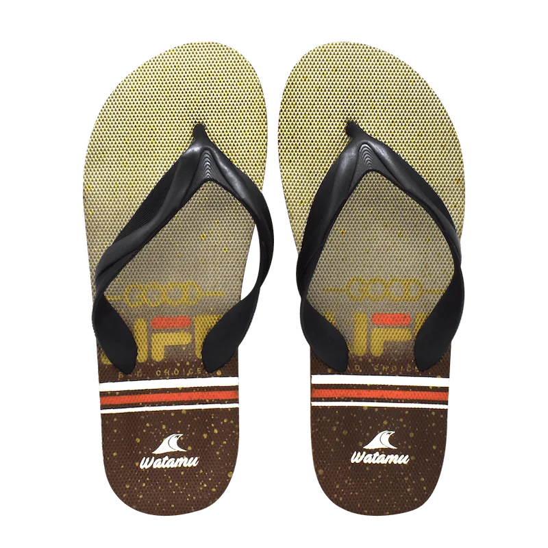 Men's sandals with a padded heelWatamu Life Slippers - Brown