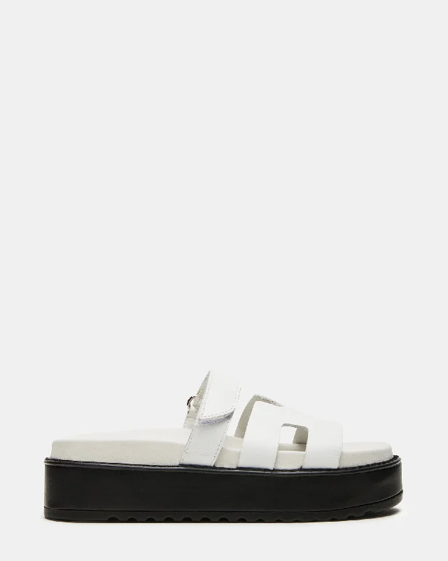 Shock - Absorbing Women's Sandals with a Soft Insole in Black for Active LifestylesShock - Absorbing Women's Sandals with a Soft Insole in Black for Active LifestylesBIGMAYVEN WHITE LEATHER