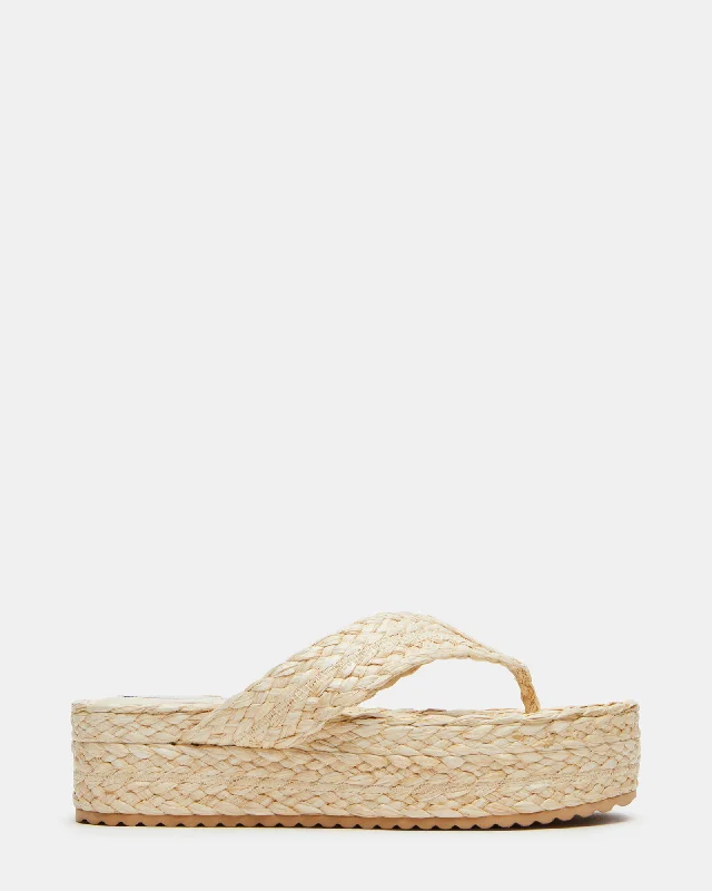 Plus Size Women's Wide - Width Platform Sandals in Black for Added Comfort and HeightPlus Size Women's Wide - Width Platform Sandals in Black for Added Comfort and HeightESCAPE NATURAL RAFFIA