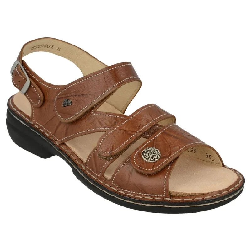Child - Friendly Women's Sandals with a Secure Buckle in Purple for Moms on the GoFinn Comfort Women's Gomera Cognac Leather