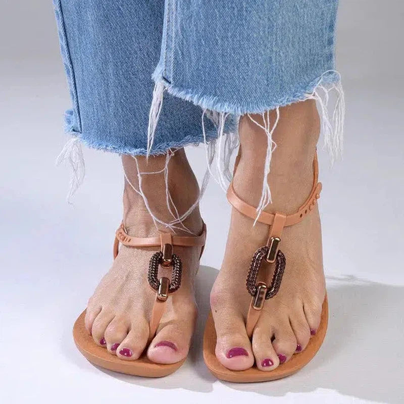 Plus Size Women's Wide - Width Platform Sandals in Black for Added Comfort and HeightPlus Size Women's Wide - Width Platform Sandals in Black for Added Comfort and HeightIpanema Chain Link Thong Sandals - Brown