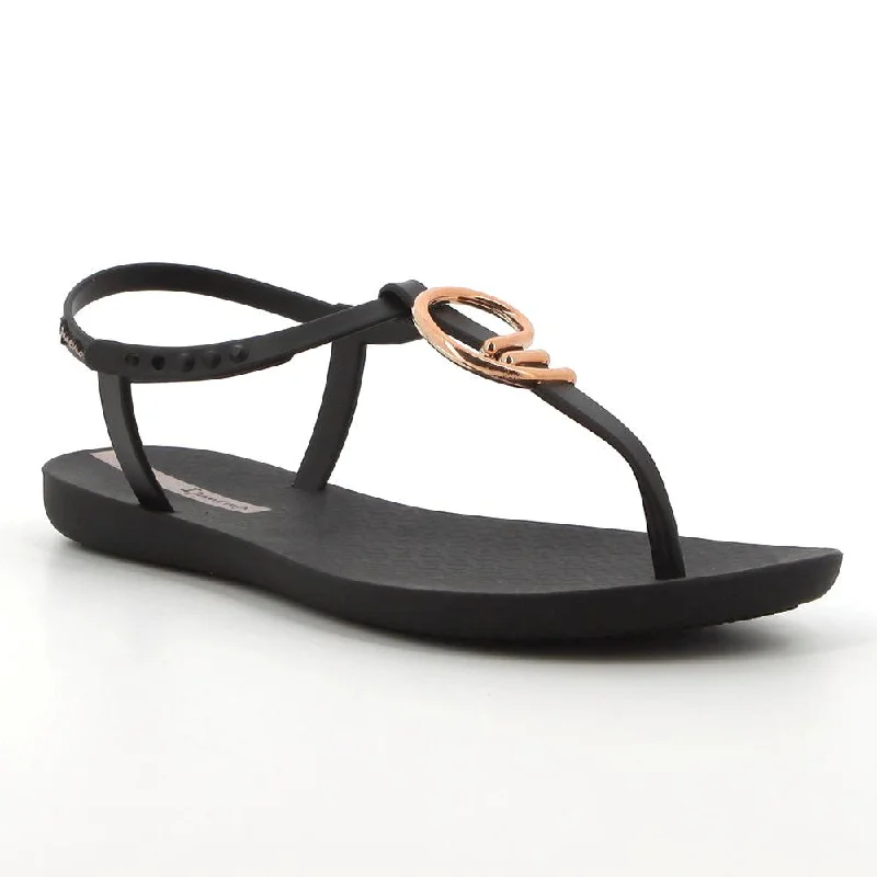 Child - Friendly Women's Sandals with a Secure Buckle in Purple for Moms on the GoChild - Friendly Women's Sandals with a Secure Buckle in Purple for Moms on the GoIpanema Slingback With Gold Trim Sandal  - Black/Gold/Pink