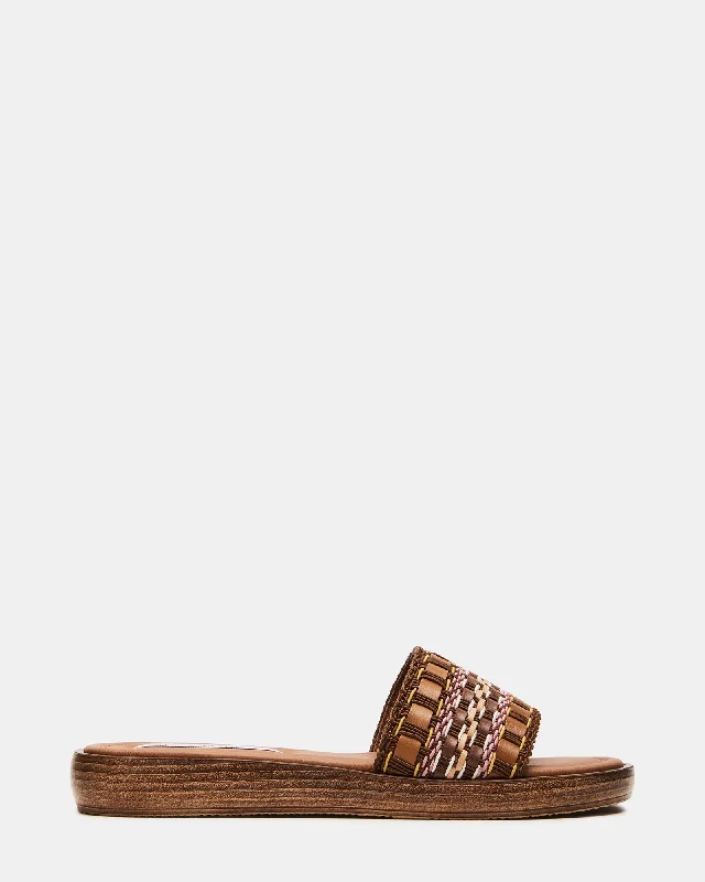 Women's Sandals with a Wedge Heel and a Tassel Detail in Orange for a Trendy LookWomen's Sandals with a Wedge Heel and a Tassel Detail in Orange for a Trendy LookLUELLA MULTI