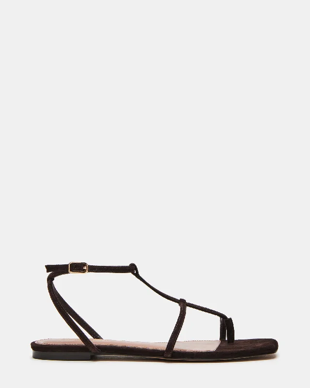 Women's Rhinestone - Embellished Open - Toe Sandals in Silver for a Glamorous Party LookWomen's Rhinestone - Embellished Open - Toe Sandals in Silver for a Glamorous Party LookTROPICA BROWN SUEDE