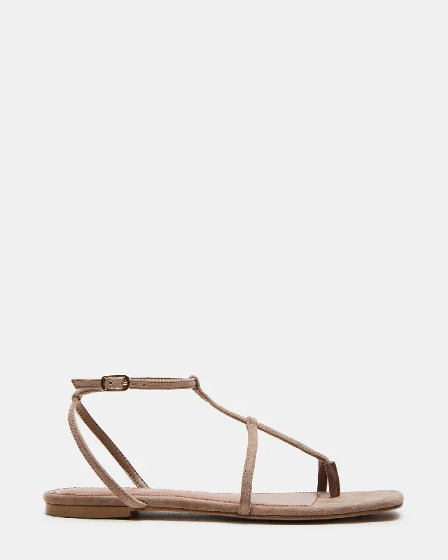 Adjustable Strap Women's Sandals with a Padded Heel in Pink for a Custom FitAdjustable Strap Women's Sandals with a Padded Heel in Pink for a Custom FitTROPICA TAUPE SUEDE