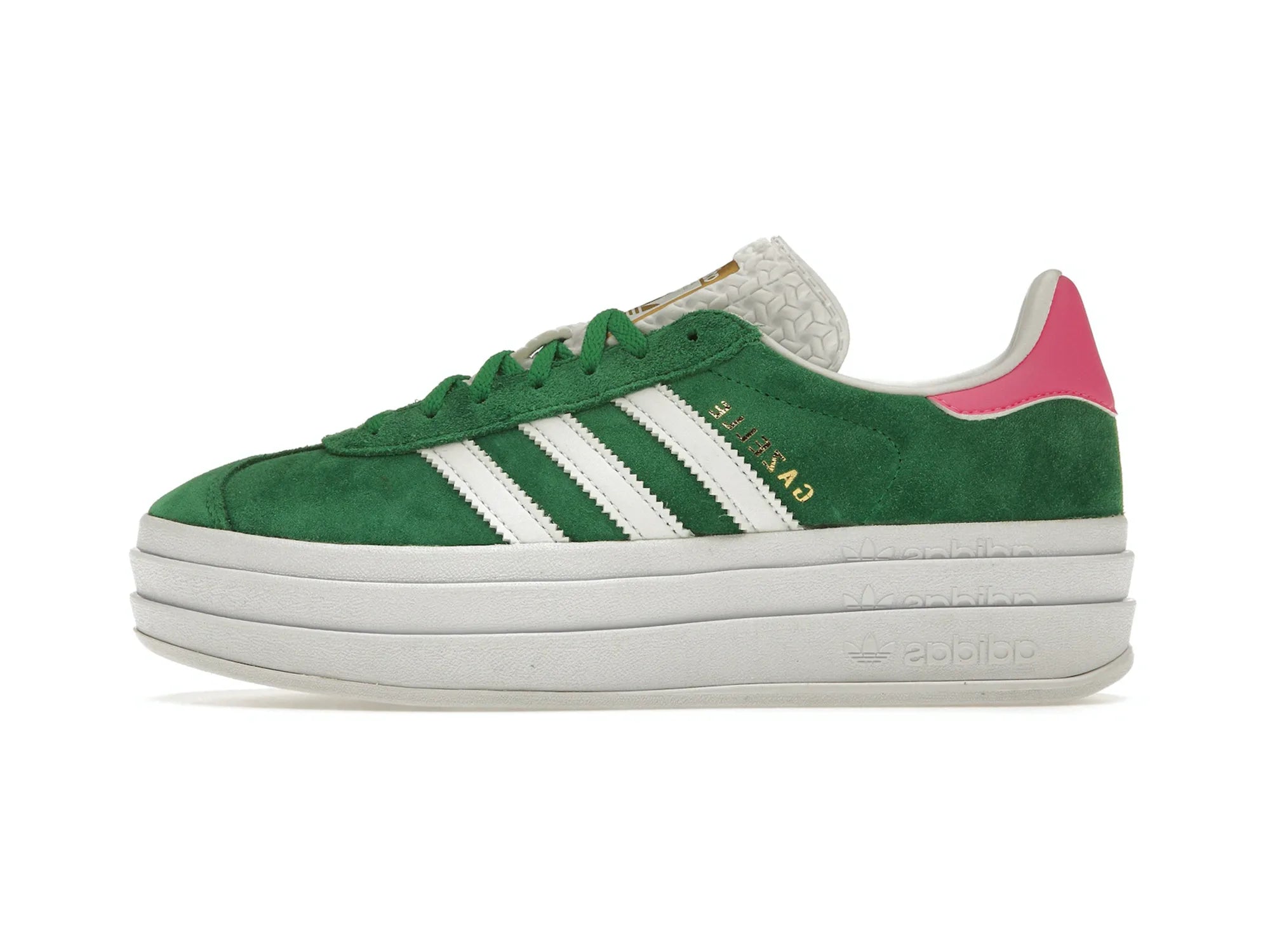 Men's memory - foam insole sneakers for added comfortAdidas Gazelle Bold "Green Lucid Pink"