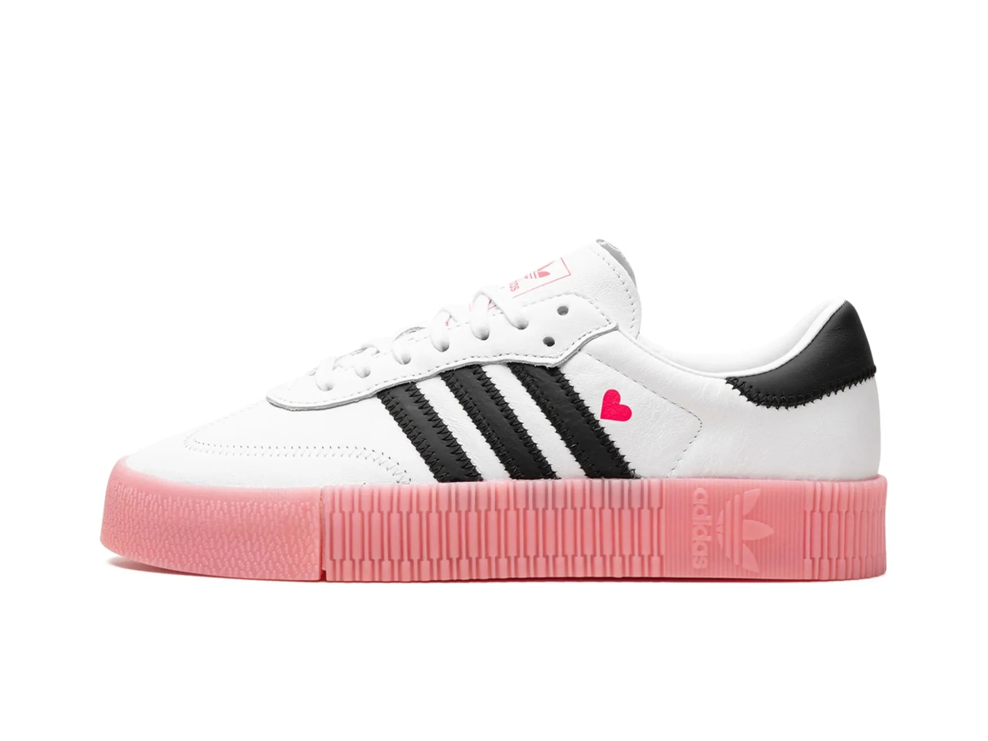 Men's casual leather sneakers with a distressed finishAdidas Sambarose "Valentine"