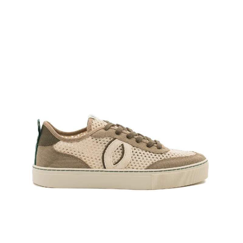 Men's slip - resistant sneakers for industrial workVegan sneaker mesh off white-taupe BRI012 Men's slip - resistant sneakers for industrial workVegan sneaker mesh off white-taupe BRI012