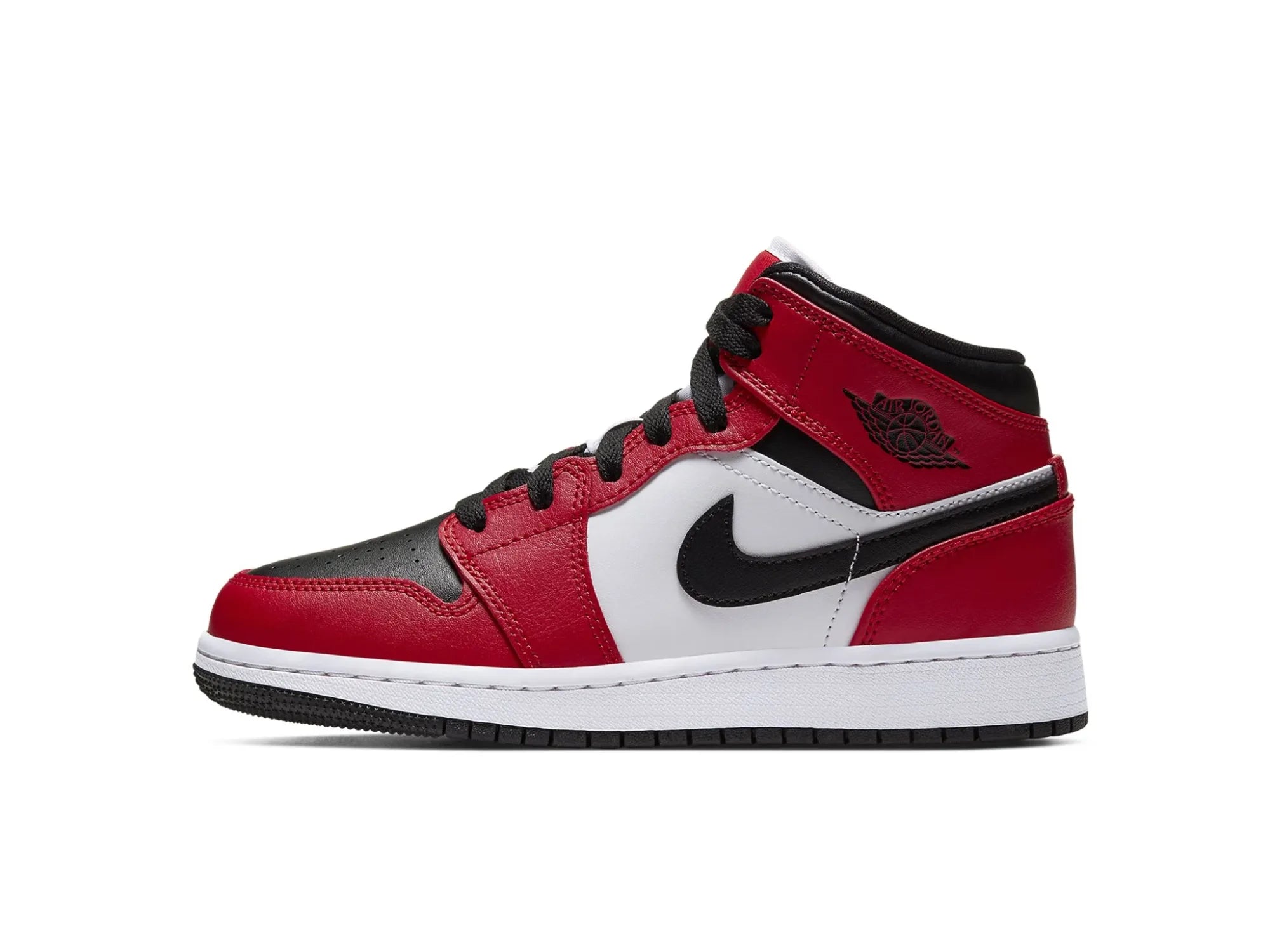 Men's low - profile tennis sneakers for a sleek lookNike Air Jordan 1 Mid "Chicago Black Toe" Men's low - profile tennis sneakers for a sleek lookNike Air Jordan 1 Mid "Chicago Black Toe"